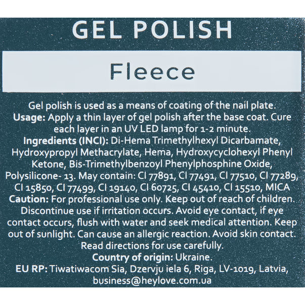 HEYLOVE Gel Polish Fleece, 15ml (TPO Free)