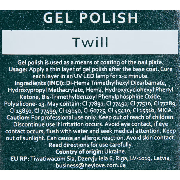HEYLOVE Gel Polish Twill, 15ml (TPO Free)