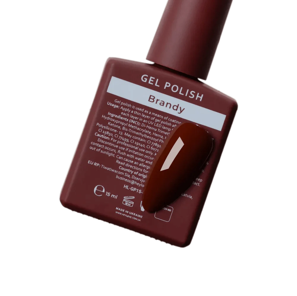 HEYLOVE Gel Polish Brandy, 15ml (TPO Free)
