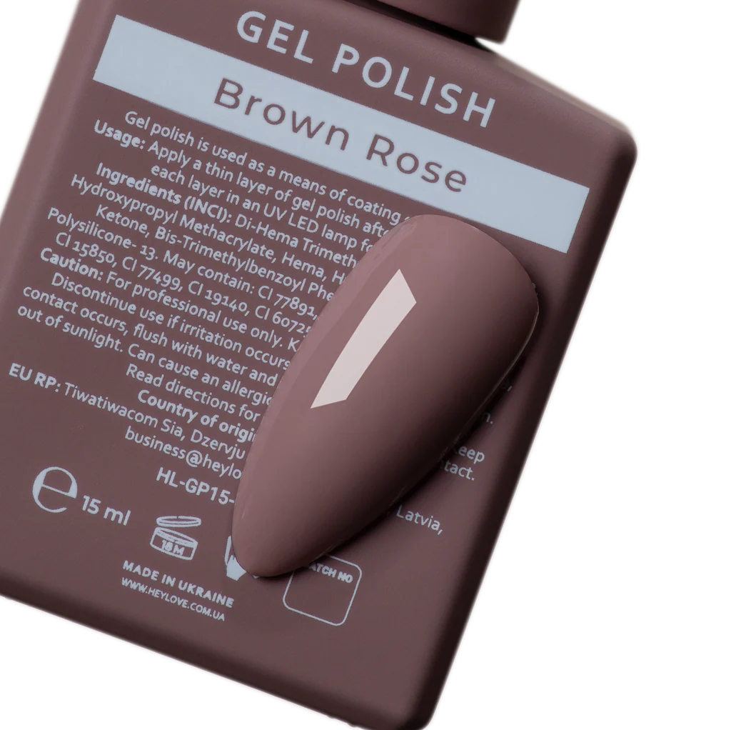 HEYLOVE Gel Polish Brown Rose, 15ml (TPO Free)