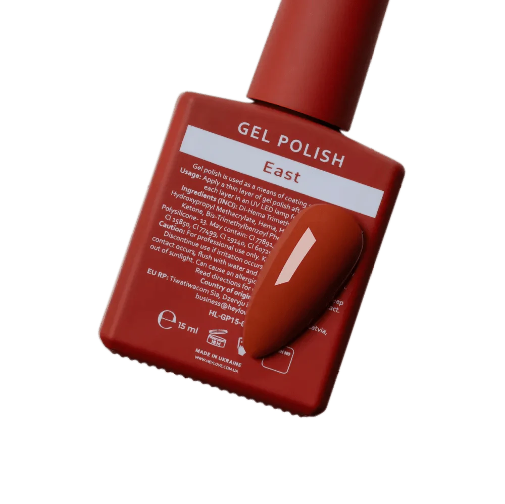 HEYLOVE Gel Polish East, 15ml (TPO Free)