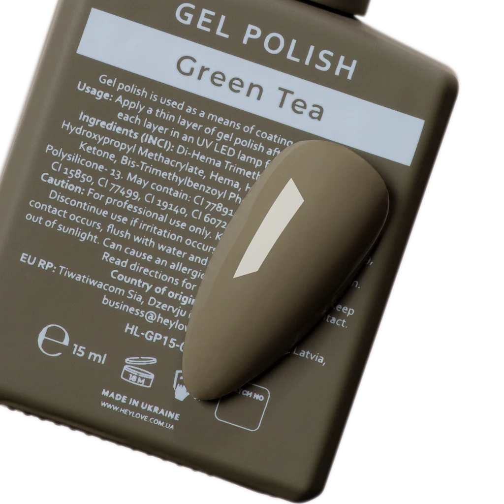 HEYLOVE Gel Polish Green Tea, 15ml (TPO Free)