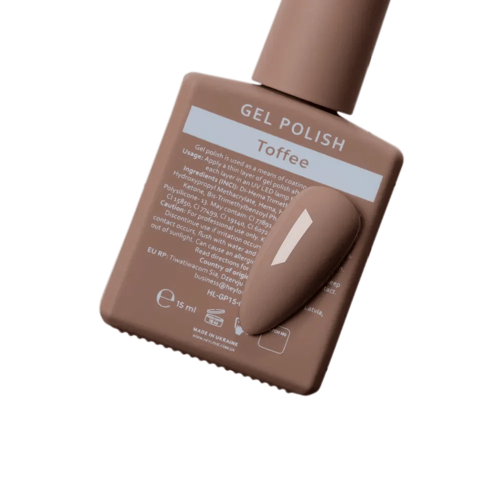 HEYLOVE Gel Polish Toffee, 15ml (TPO Free)