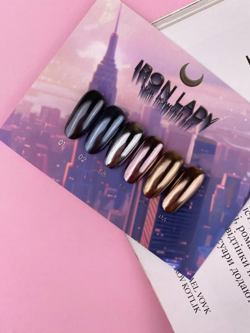 LUNAMoon IRON LADY Nail Powder Set, 6 pcs