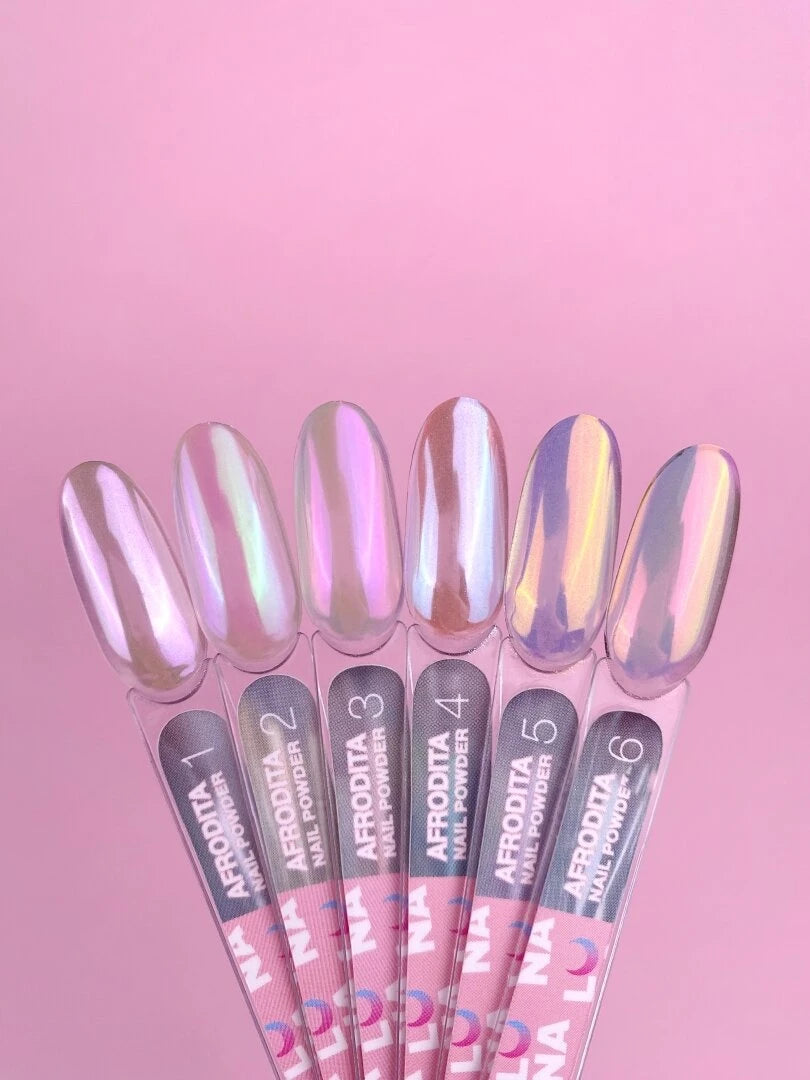 LUNAmoon Nail Chrome Powders Afrodita, 6 pcs