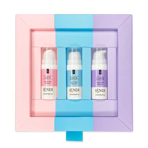 LENDI Set of compositions for lamination of eyelashes and eyebrows Lash&Brow New Look (3x10 ml)