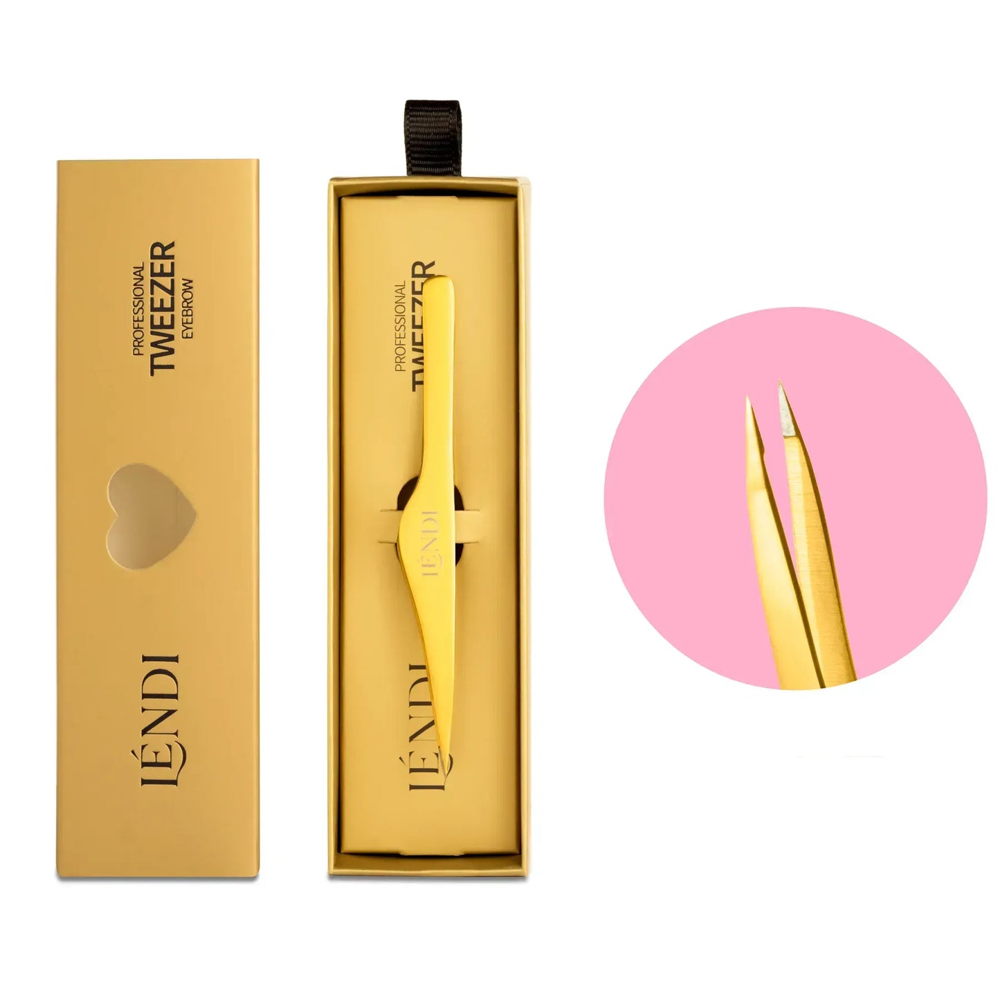 LENDI Eyebrow Tweezers Point (Silver, Gold)