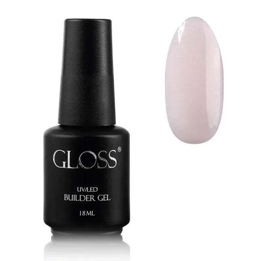 GLOSS Single-phase gel with brush Builder Gel Nude Glossy, 18 ml