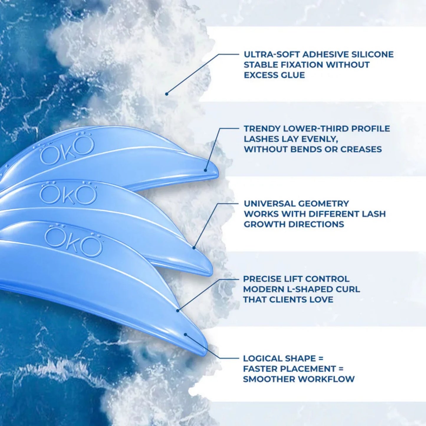 OKO Ocean Lash Lift Shields, 4 pairs
