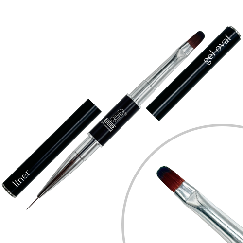 ADORE Double-sided gel nail brush Gel Oval & Liner