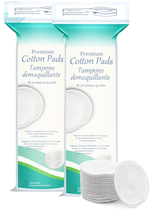 Makeup Remover cotton Pads for Face 100 pack Hypoallergenic