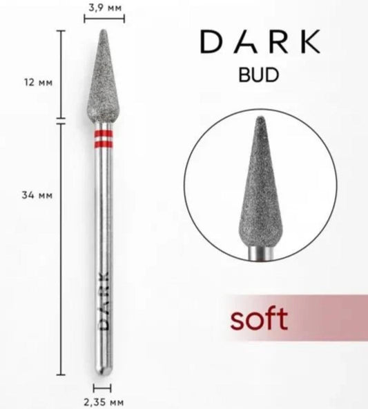 DARK Diamond Nail Bit Candle Fine Red (301)