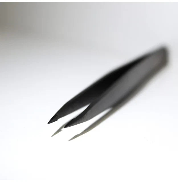 OKIS Brow Eyebrow tweezers sharp point for thinning /black