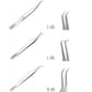 Tweezers for eyelash extensions VILMY / hatchet (tilt angle 80°) / T-80