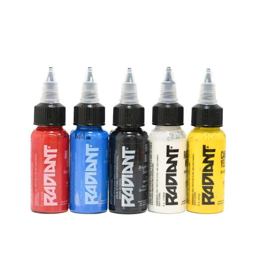 Radiant 5 Primary Colors Set Tattoo Ink
