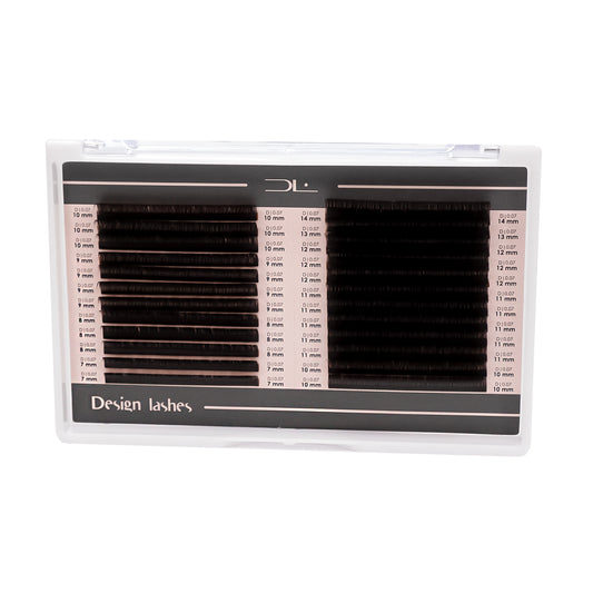 DESIGN LASHES Dark Chocolate eyelashes for extensions, 24 lines