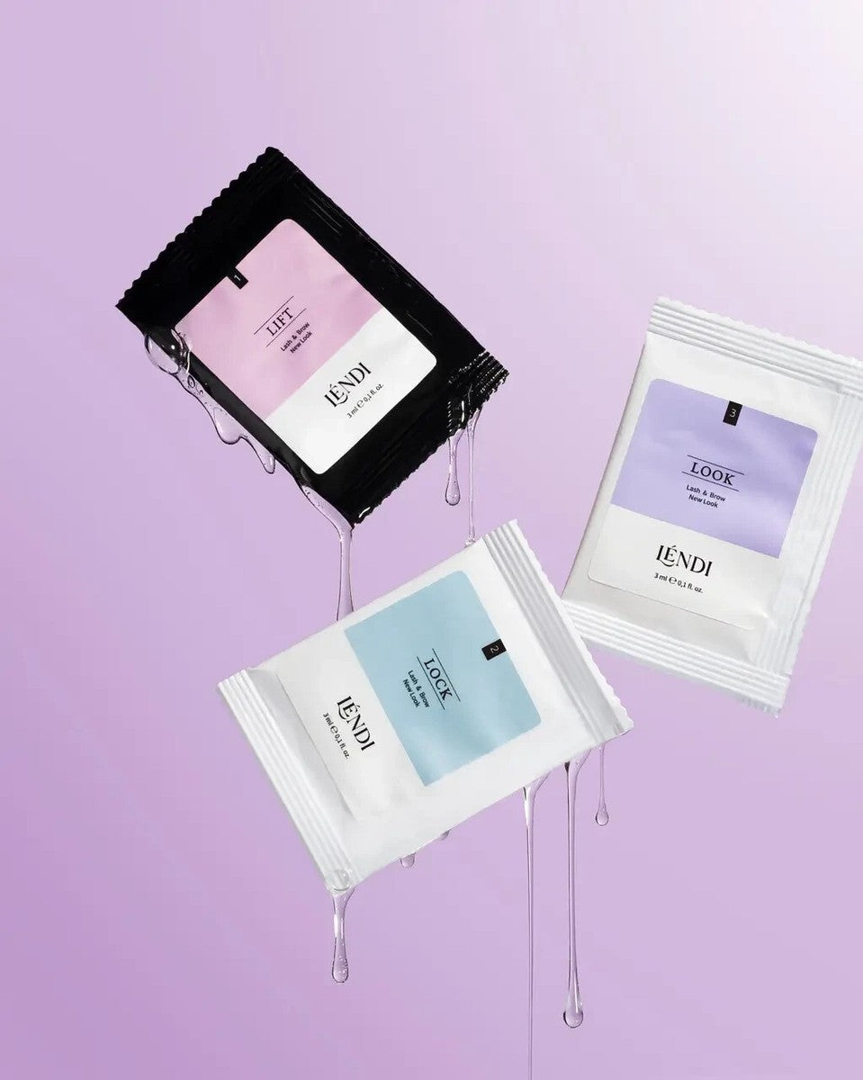 LENDI Set for eyelash and eyebrow lamination Lash Brow New Look (sachet 3x3ml)