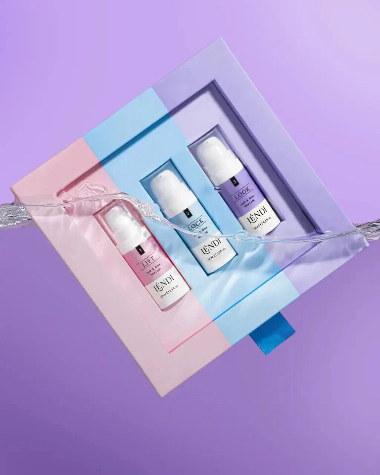 LENDI Set of compositions for lamination of eyelashes and eyebrows Lash&Brow New Look (3x10 ml)