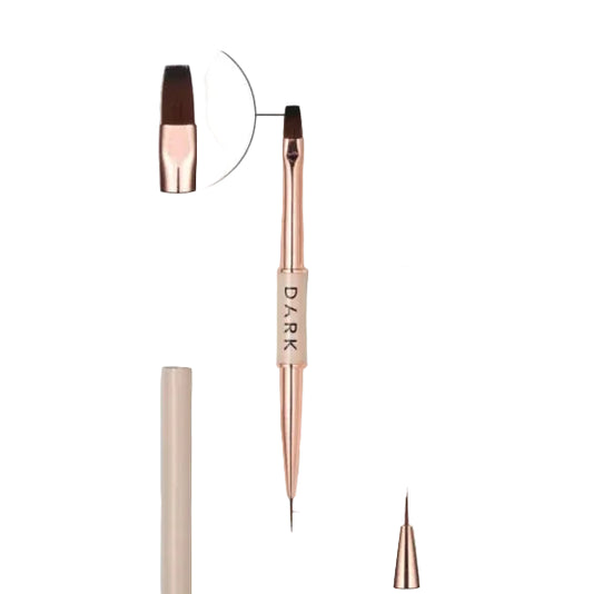 DARK Double-sided Brush (Liner 11mm + Square Gel brush 9mm)