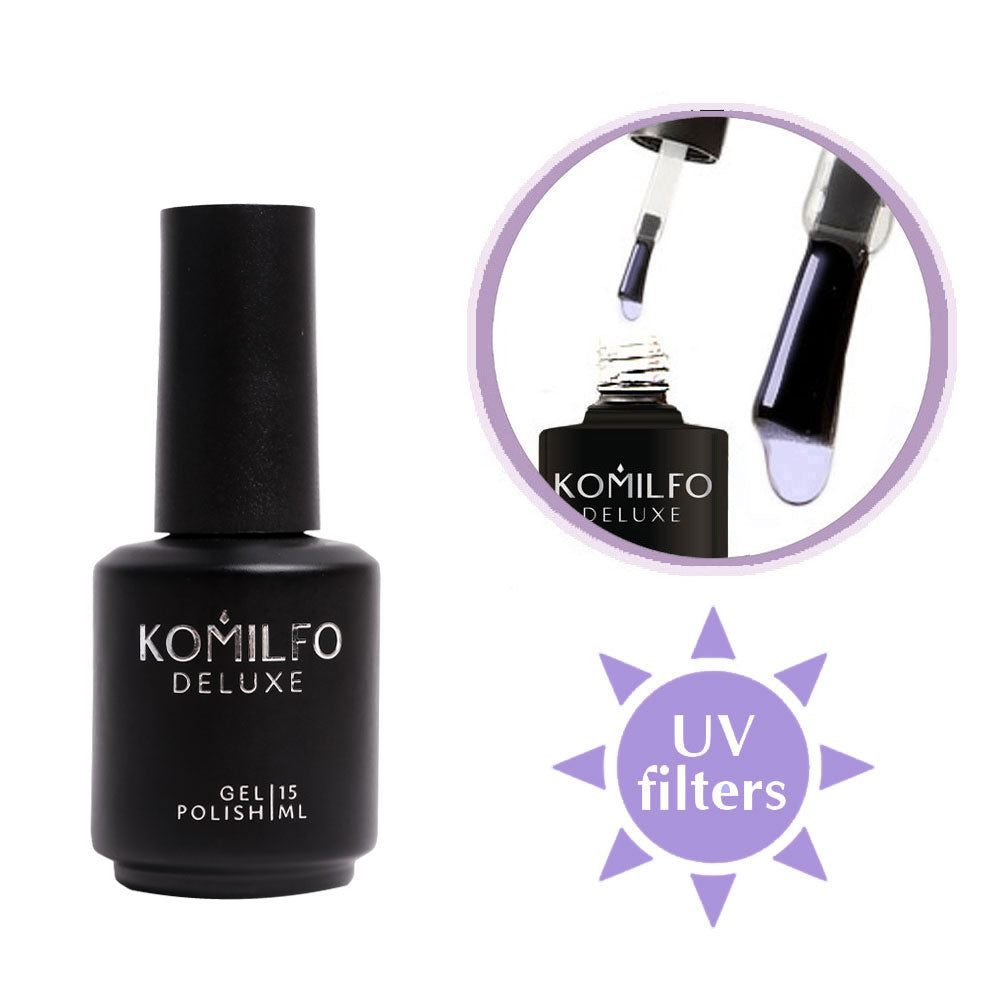 Komilfo Top No Wipe Uv For Ggel Polish Without A Sticky TICKY Layer With Uv Filters, 15 ml