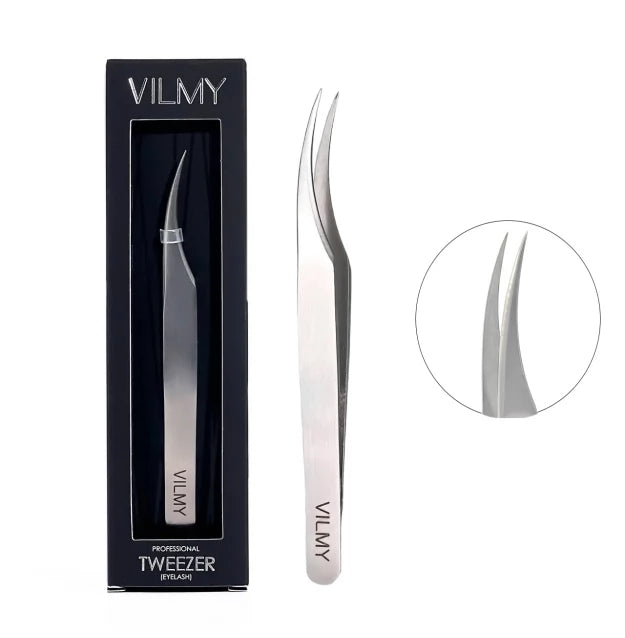 Eyelash extension tweezers VILMY / straight (length 126 mm) / V-13